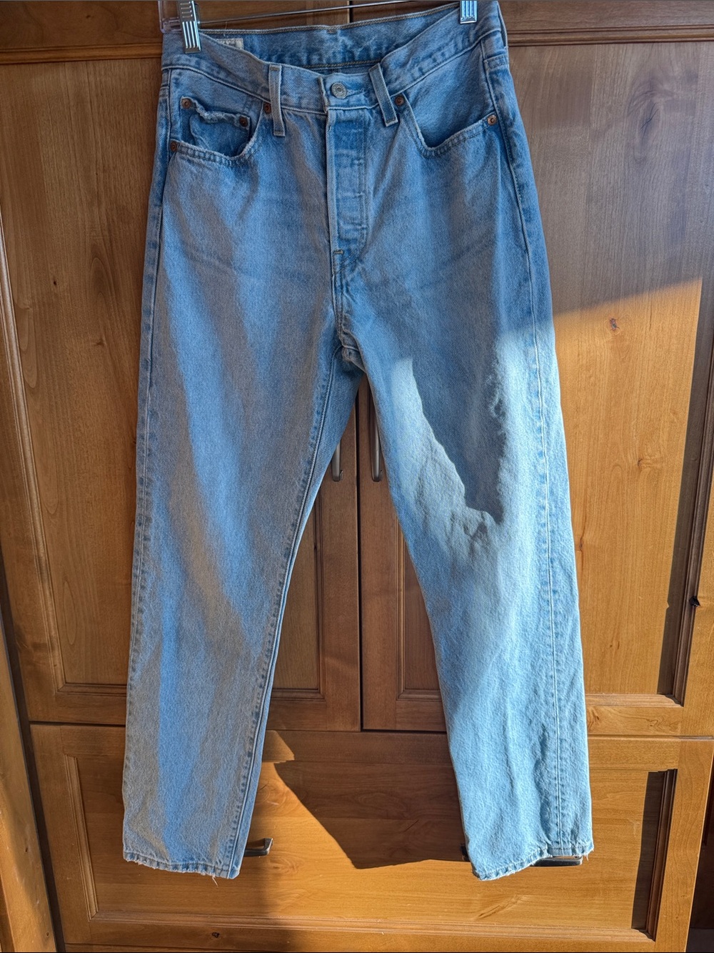 Levi's 501 Light Blue Straight Jeans